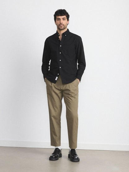 The Jasper Oxford Shirt in Black