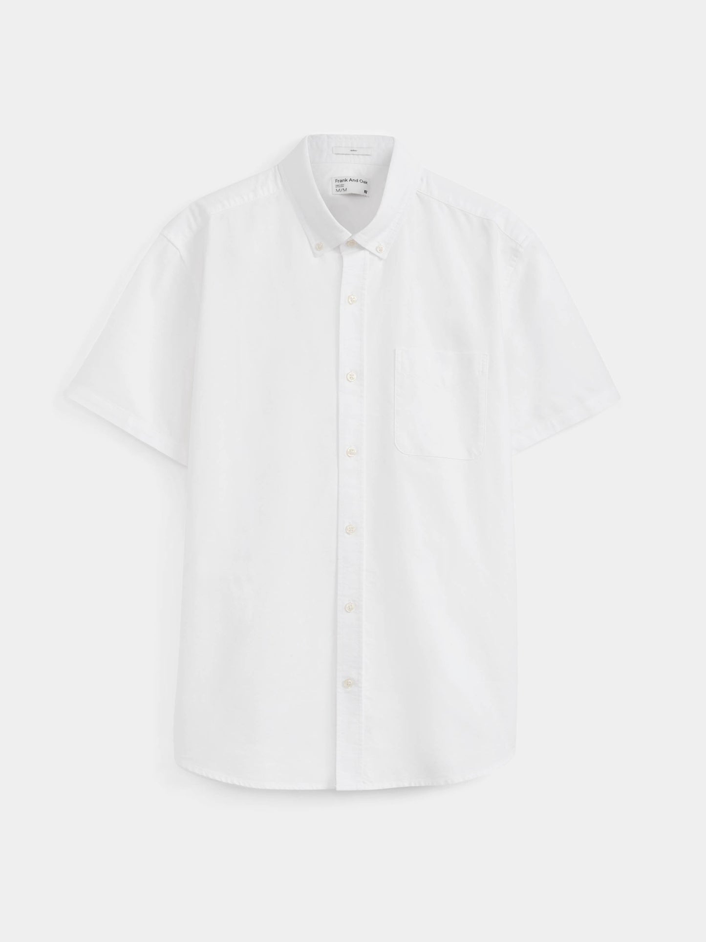 The Jasper Short Sleeve Oxford Shirt in White