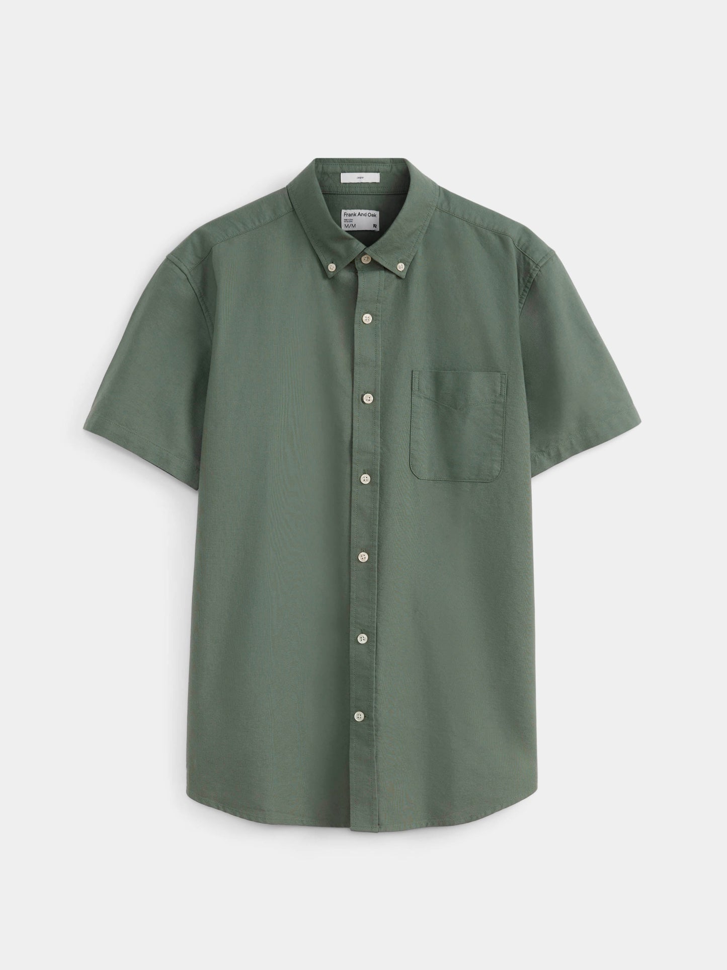 The Jasper Short Sleeve Oxford Shirt in Laurel Green