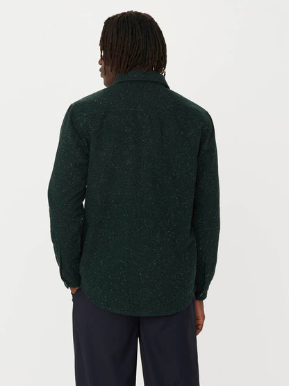 The Neppy Flannel Shirt  in Forest Green