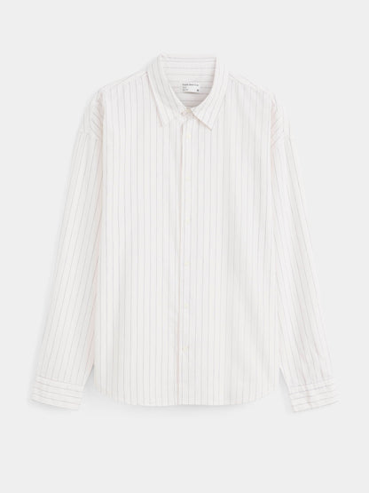 The Loose Pinstripe Shirt in White