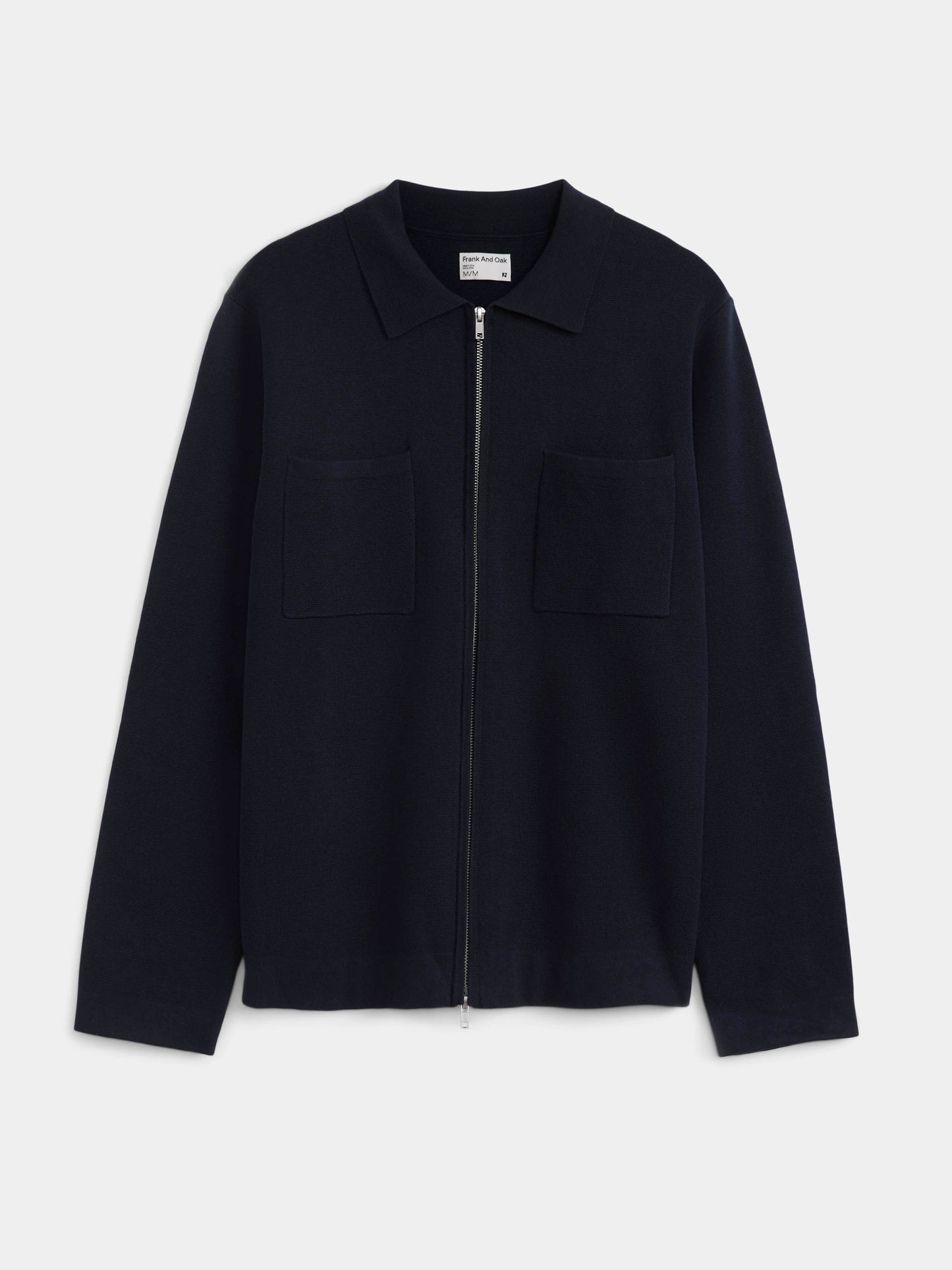 The Zip Up Overshirt in Deep Blue