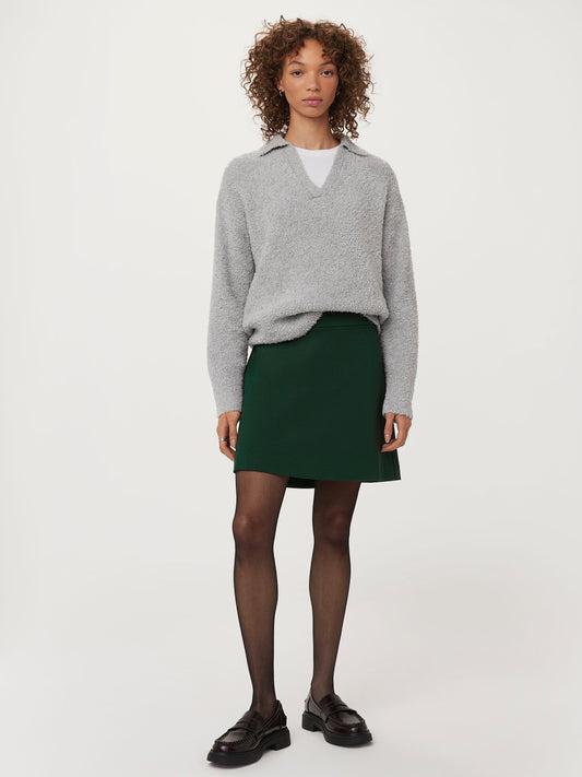 The Double Knit Mini Skirt in Pine Grove