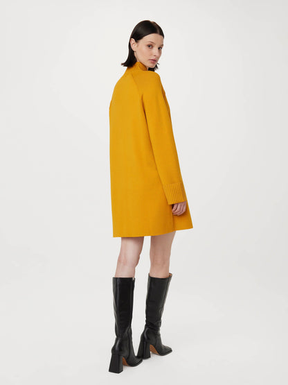 The Compact Sweater Dress in Mustard